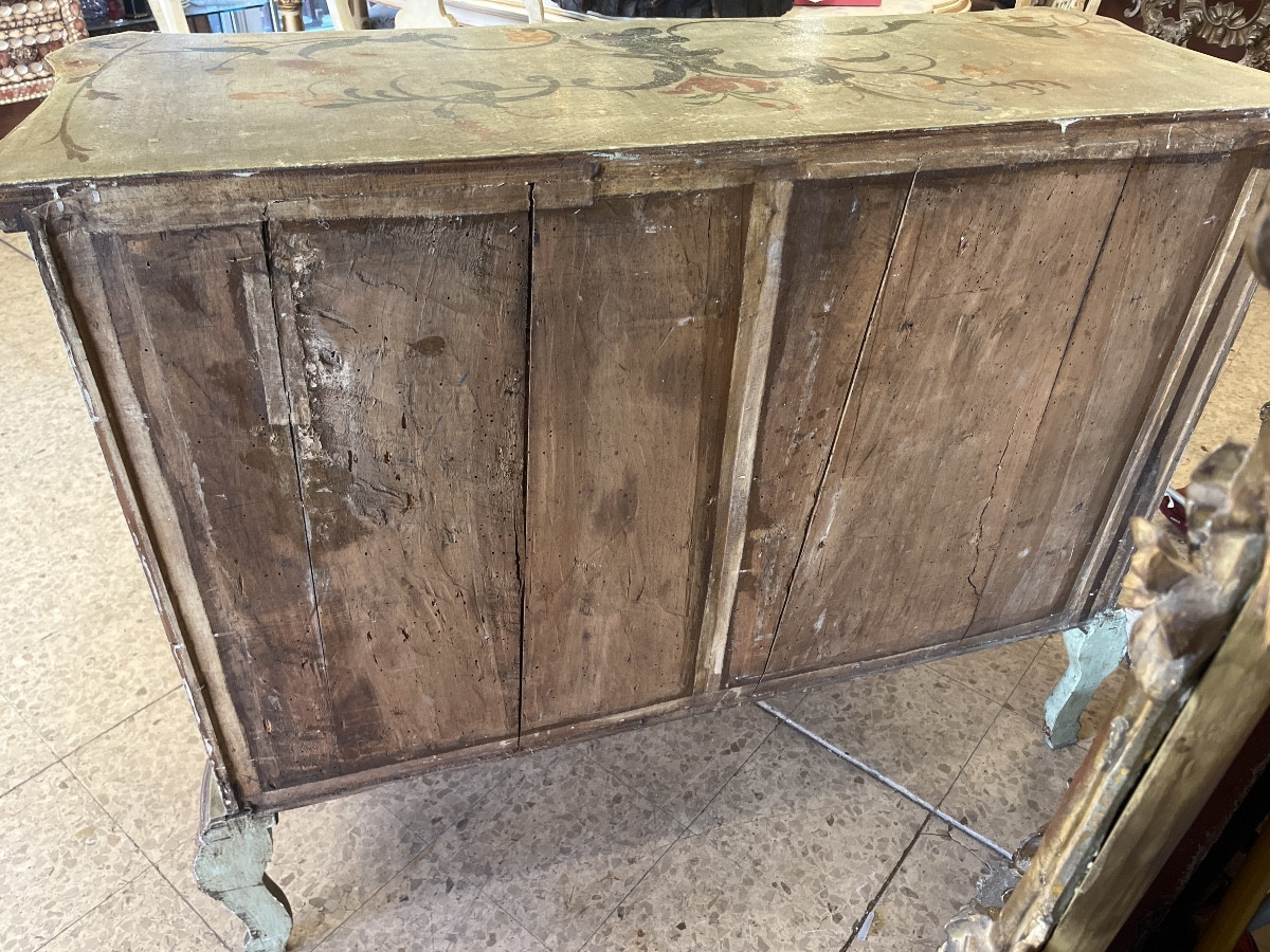 Italian Painted Sideboard With 2 Curved Front Doors, Late 19th Century -photo-1