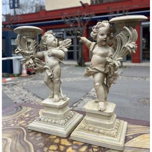 Angels, Light Holders, 18th Century 