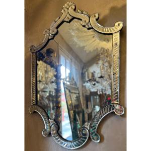 Miroir Murano Des Années 50, XXe Siècle 
