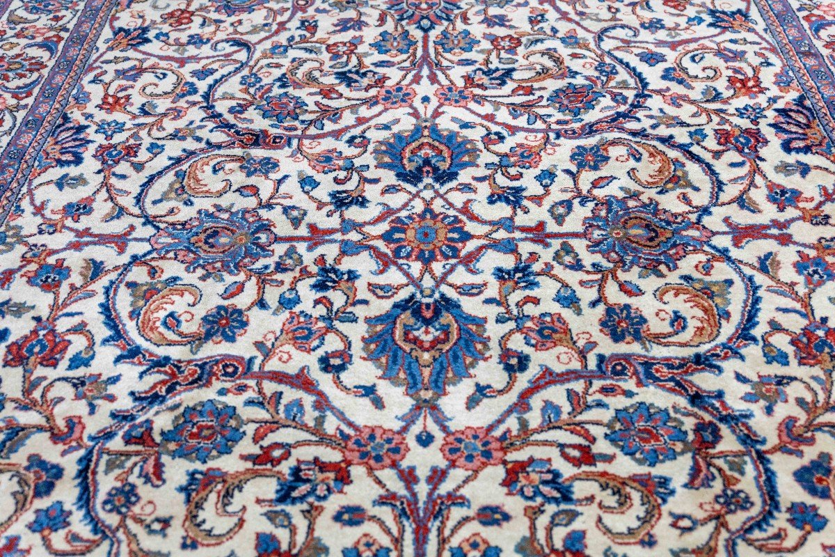 319x227 Cm Tapis Persan Sarough Farahan Noué à La Main-photo-2