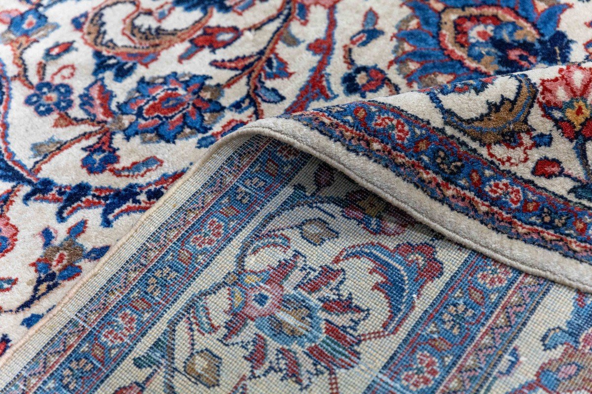 319x227 Cm Tapis Persan Sarough Farahan Noué à La Main-photo-6