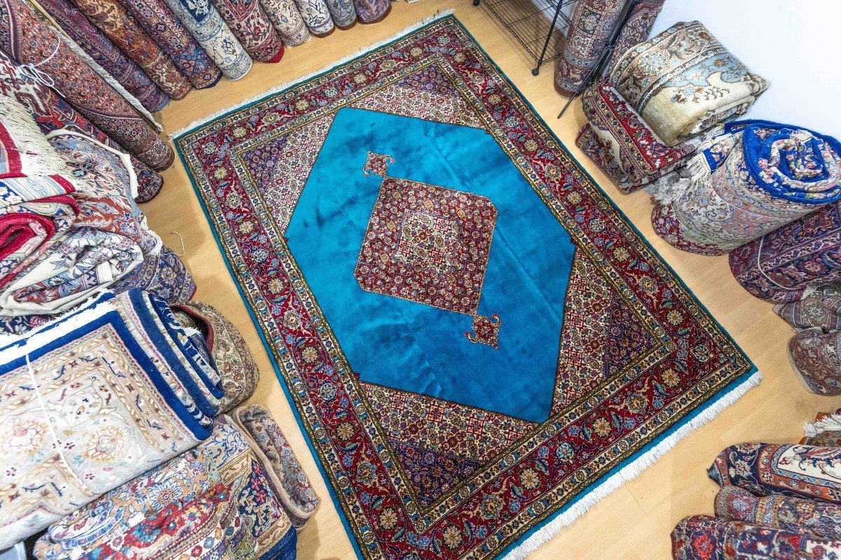 Couleur Rare 330x238 Cm Tapis Persan Noué à La Main Médaillon Tabriz-photo-2