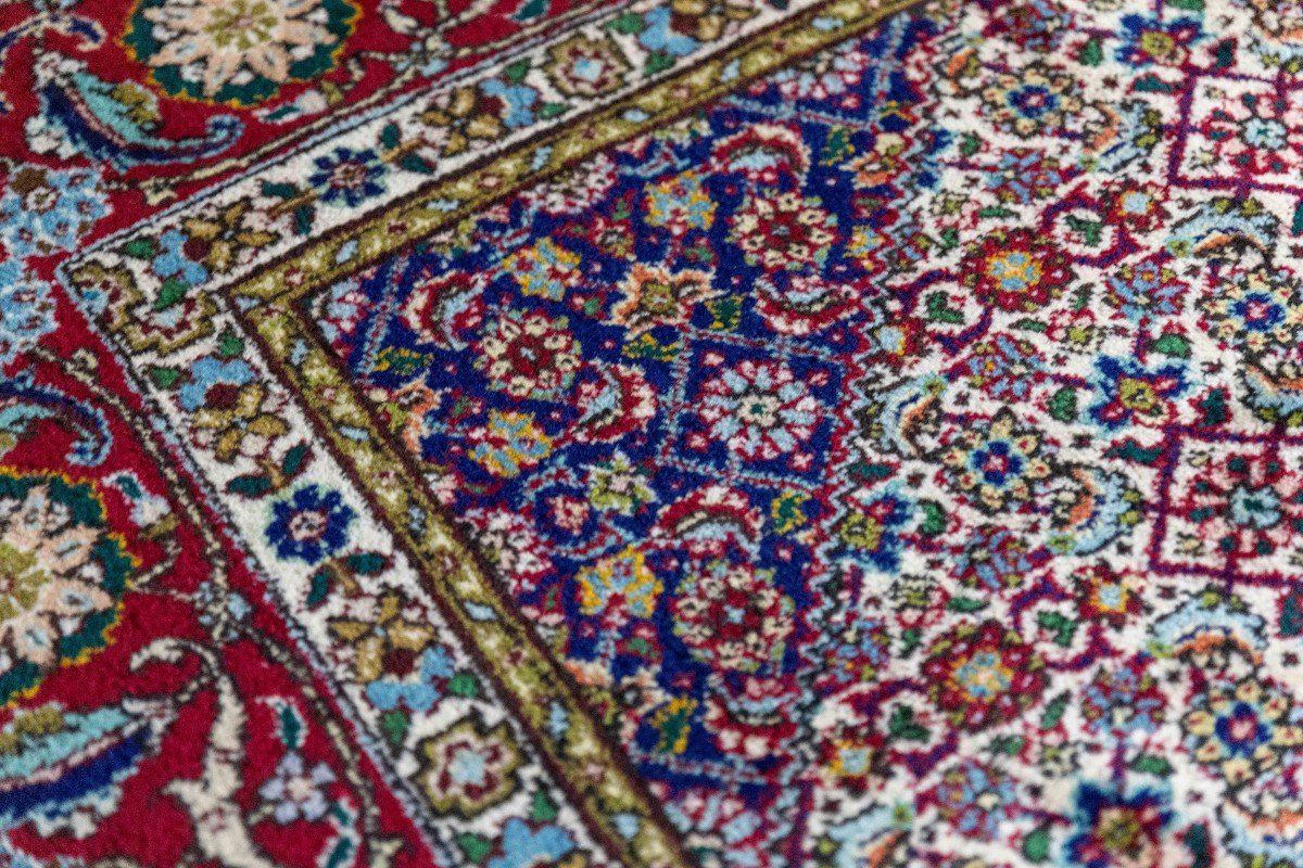 Couleur Rare 330x238 Cm Tapis Persan Noué à La Main Médaillon Tabriz-photo-7