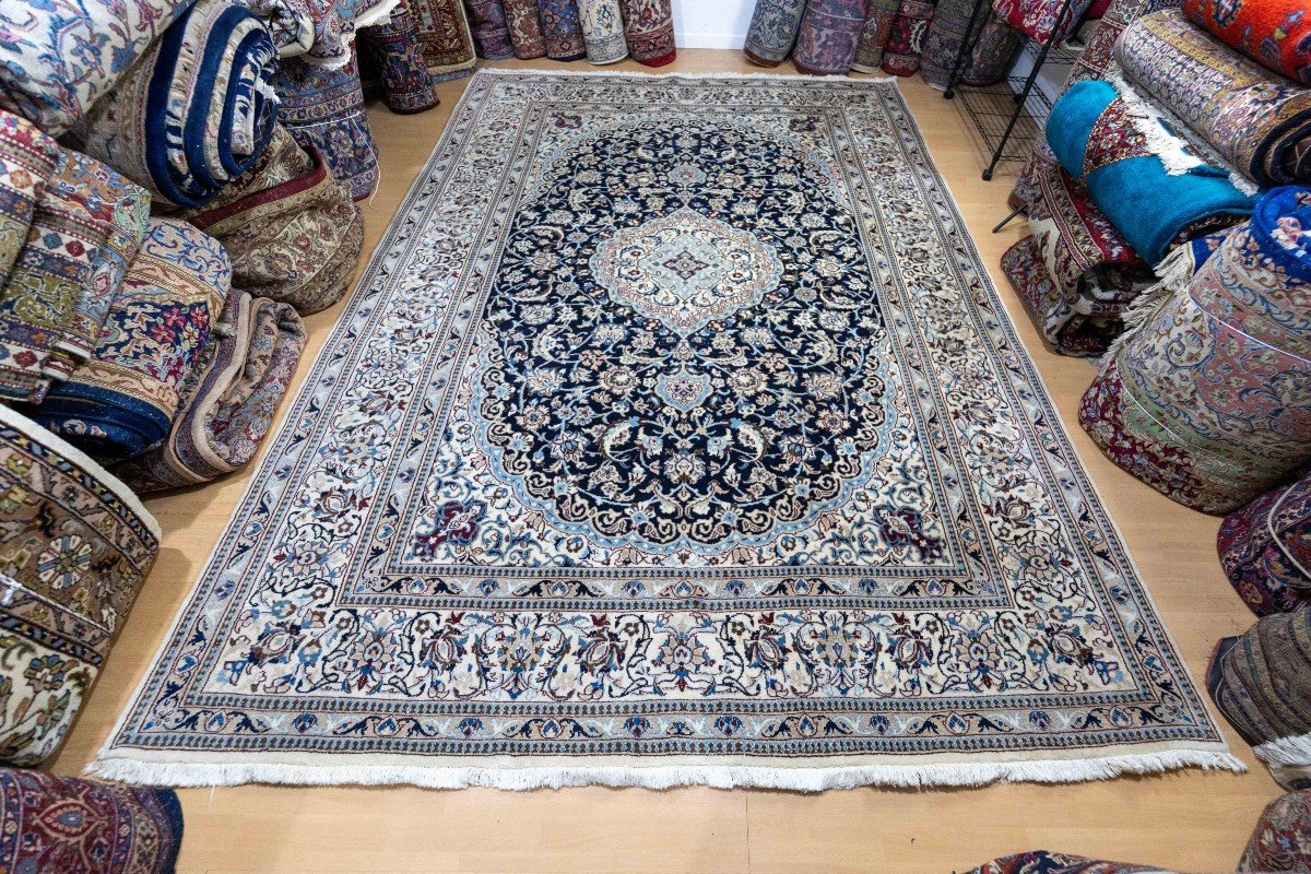 Tapis Persan Nain 9la Noué à La Main De 296x195 Cm-photo-2