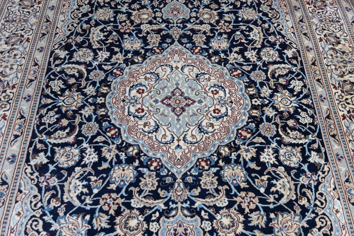 Tapis Persan Nain 9la Noué à La Main De 296x195 Cm-photo-1