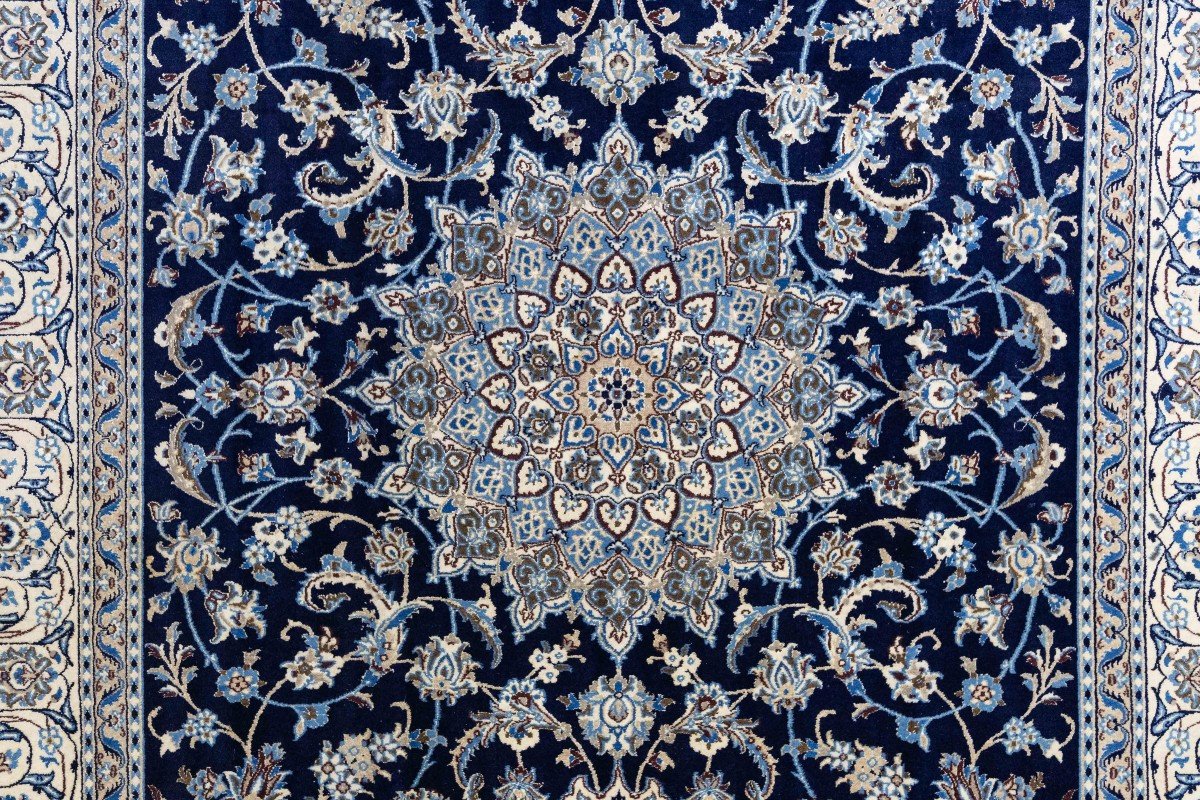 296x195 Cm Genuine Hand-knotted Nain 9la Persian Carpet-photo-3