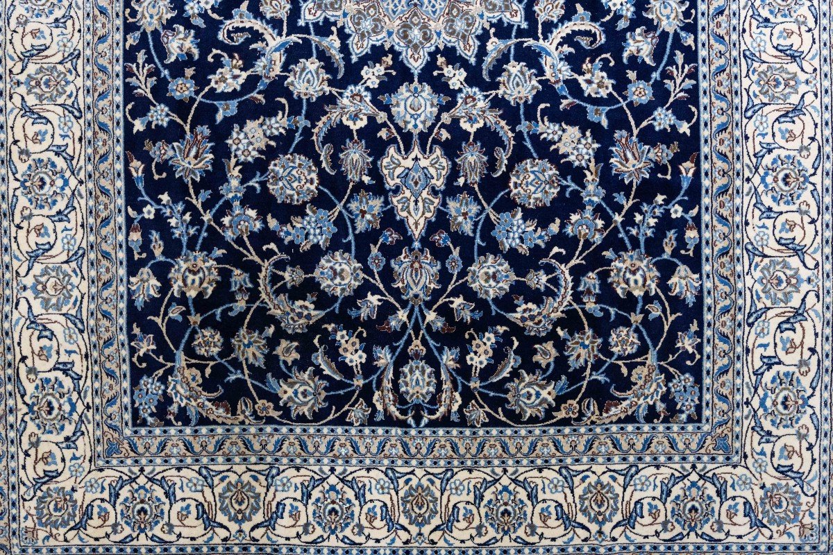 296x195 Cm Genuine Hand-knotted Nain 9la Persian Carpet-photo-4