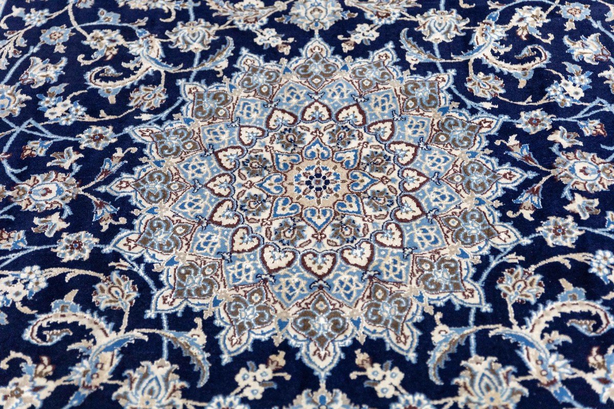 296x195 Cm Genuine Hand-knotted Nain 9la Persian Carpet-photo-1