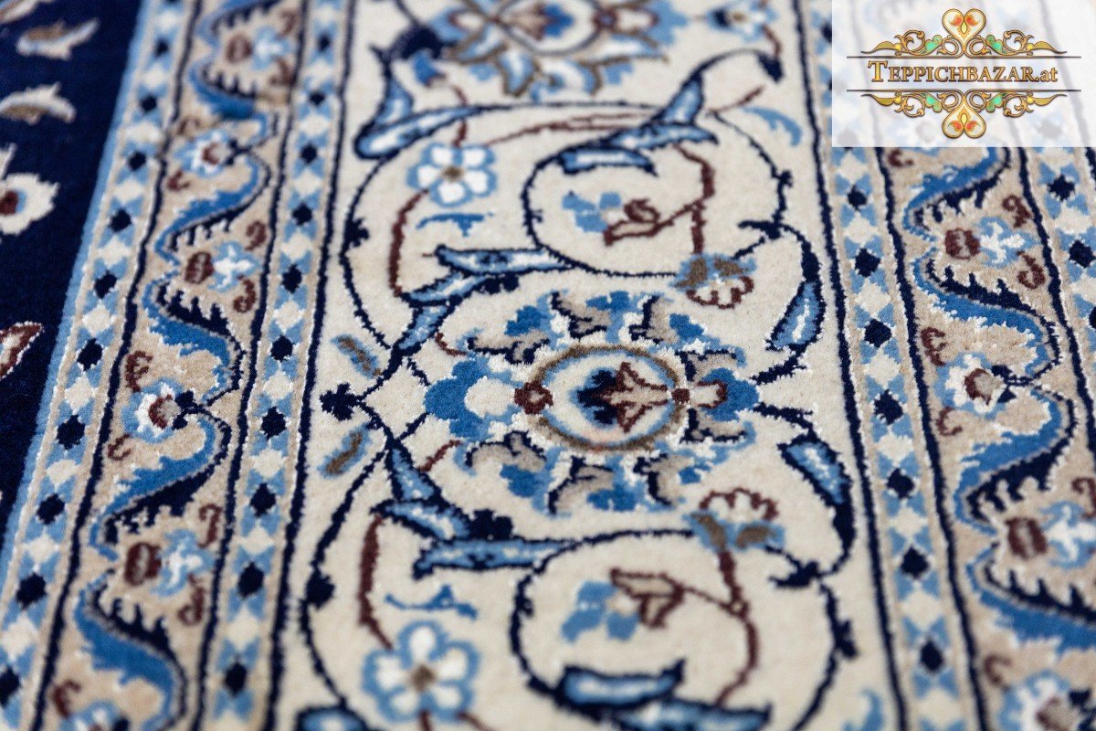 296x195 Cm Genuine Hand-knotted Nain 9la Persian Carpet-photo-4