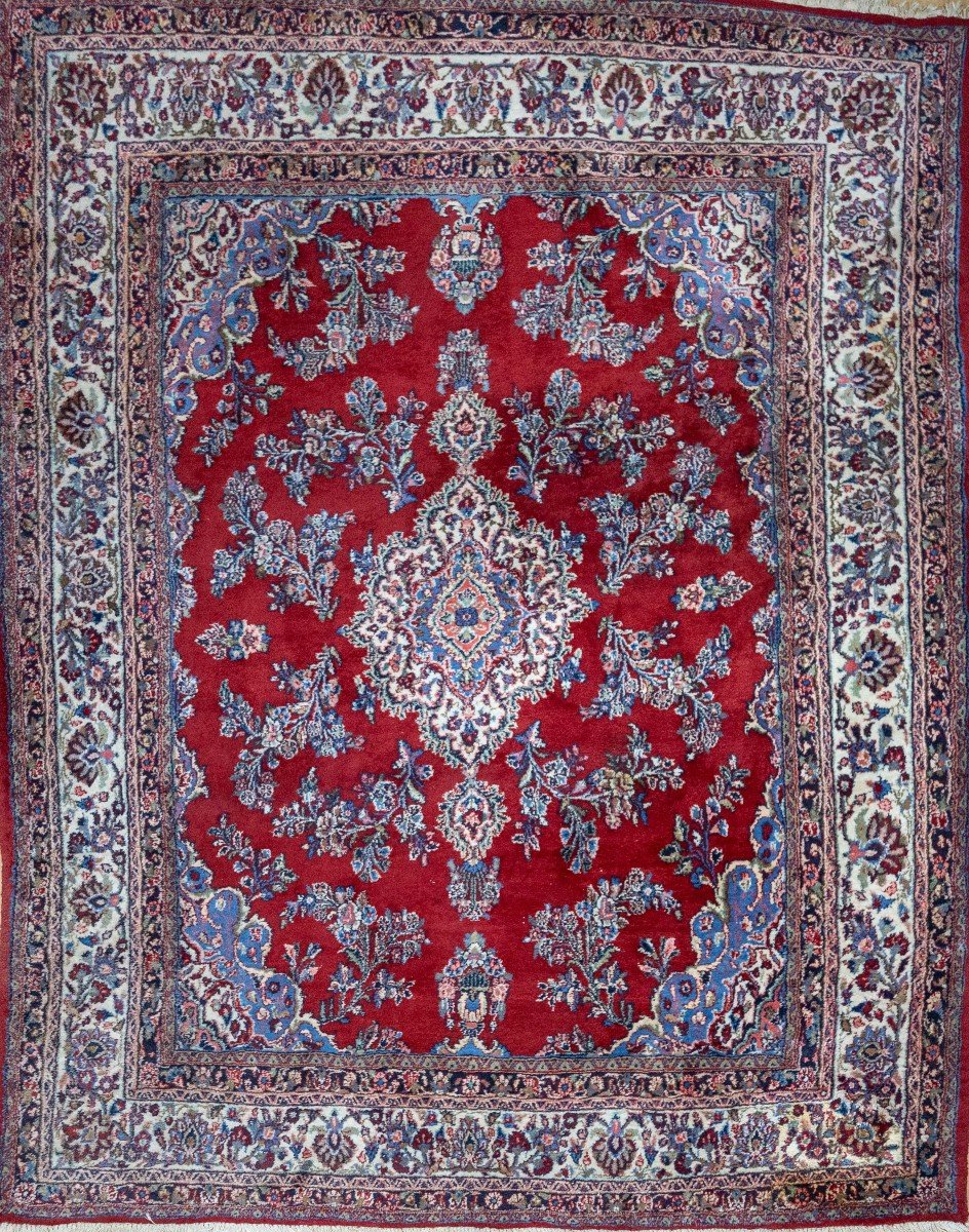 Tapis Persan Sarough Farahan Noué à La Main 325x244 Cm