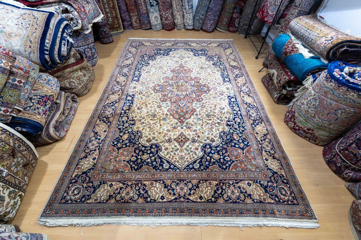 317x221 Cm Genuine Hand-knotted Oriental Carpet Kayseri Turkey | Beige-photo-2