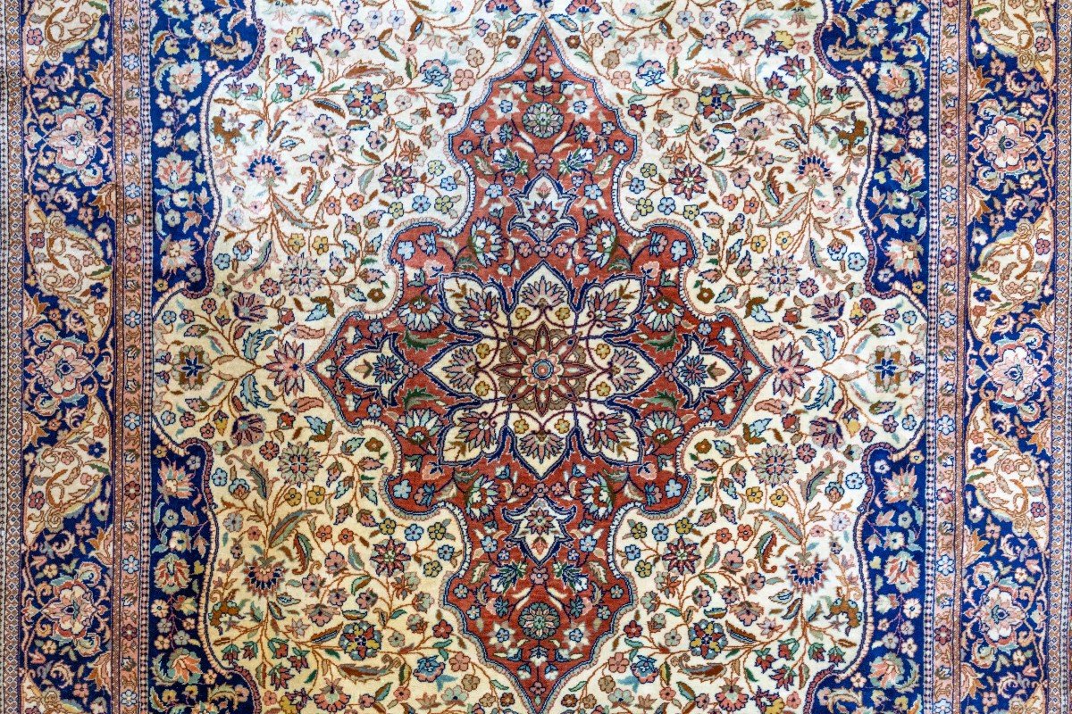 317x221 Cm Genuine Hand-knotted Oriental Carpet Kayseri Turkey | Beige-photo-4