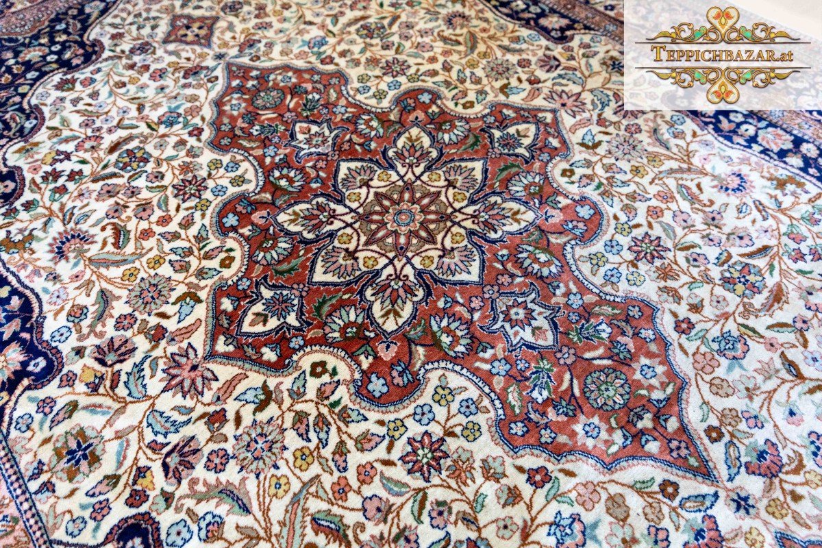 317x221 Cm Genuine Hand-knotted Oriental Carpet Kayseri Turkey | Beige-photo-3