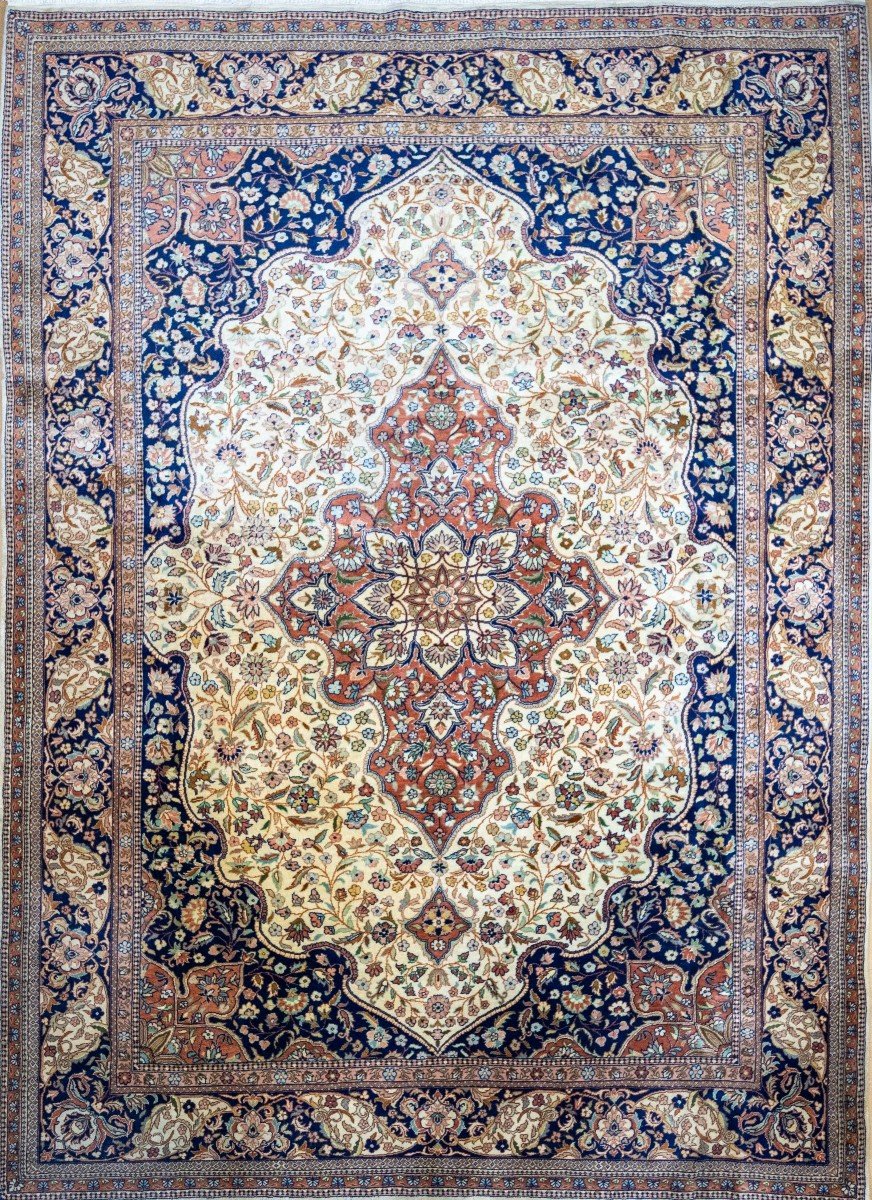 317x221 Cm Genuine Hand-knotted Oriental Carpet Kayseri Turkey | Beige