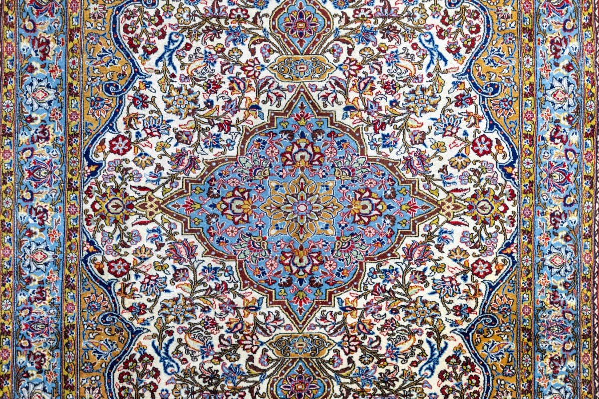 Patina 287×200 Cm Unique Hand-knotted Kashan Persian Carpet-photo-3