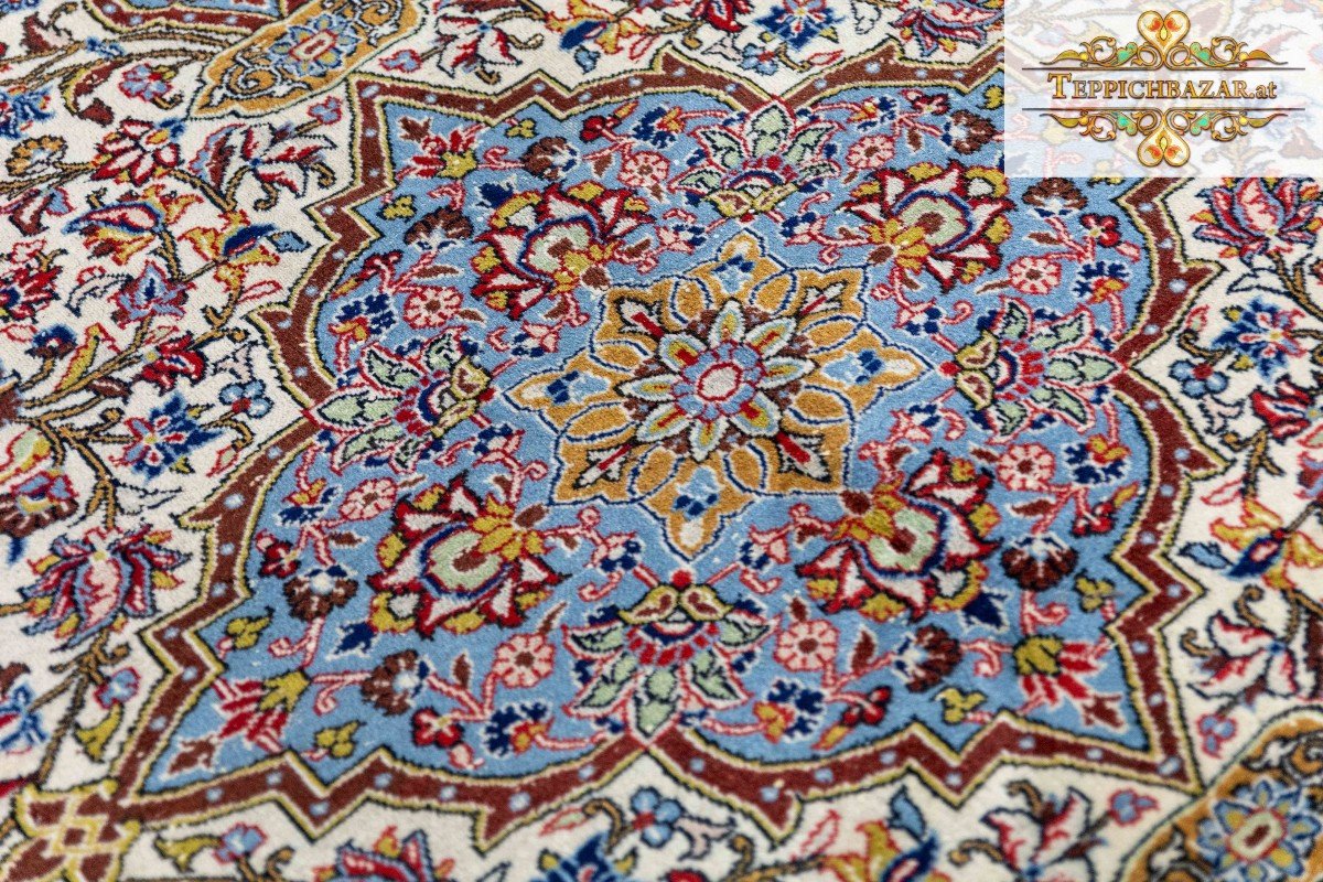 Patina 287×200 Cm Unique Hand-knotted Kashan Persian Carpet-photo-1