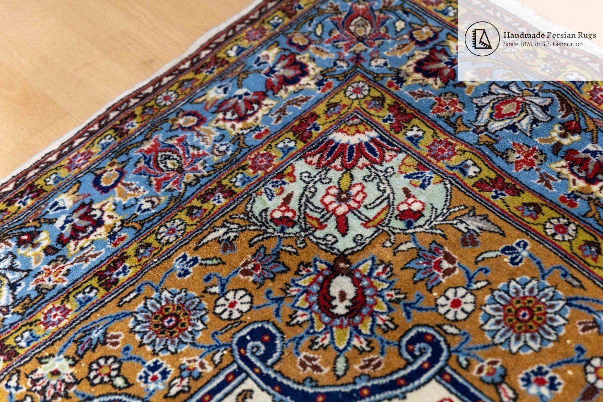 Patina 287×200 Cm Unique Hand-knotted Kashan Persian Carpet-photo-2