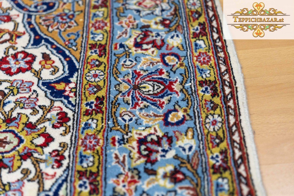 Patina 287×200 Cm Unique Hand-knotted Kashan Persian Carpet-photo-3