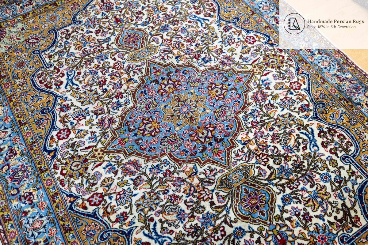 Patina 287×200 Cm Unique Hand-knotted Kashan Persian Carpet-photo-8