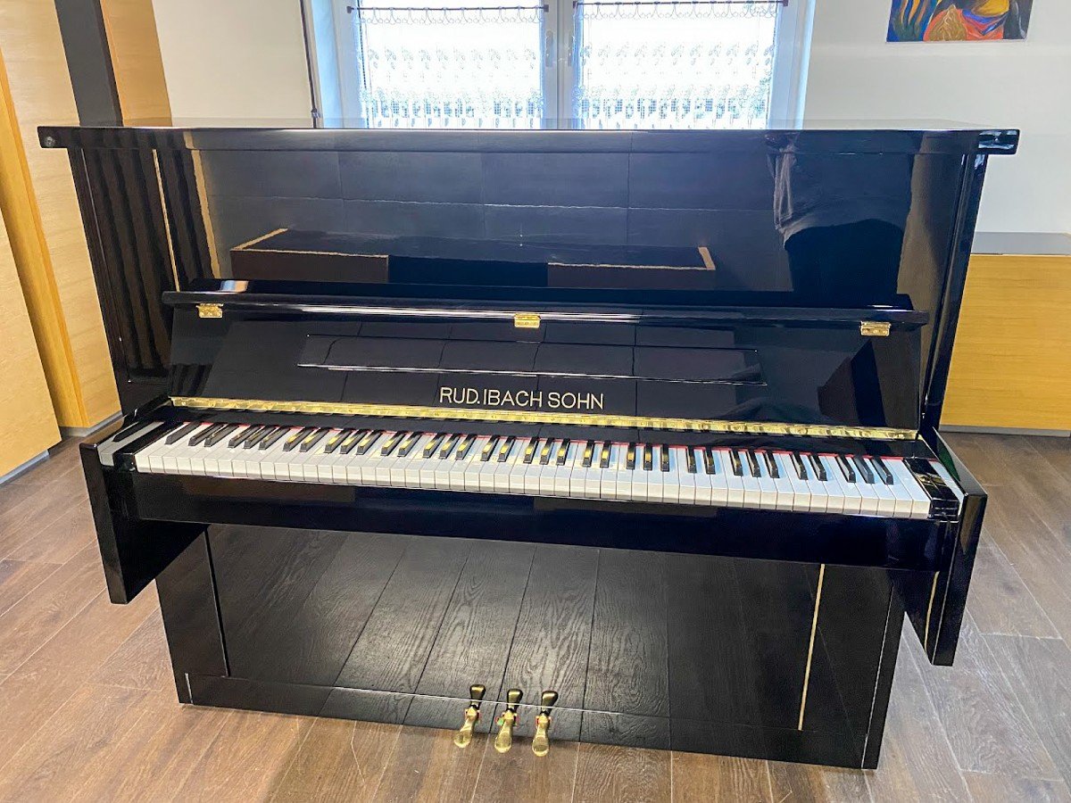 Rénové Piano Ibach H-126 1900 Düsseldorf Avec Système Silencieux Kioshi