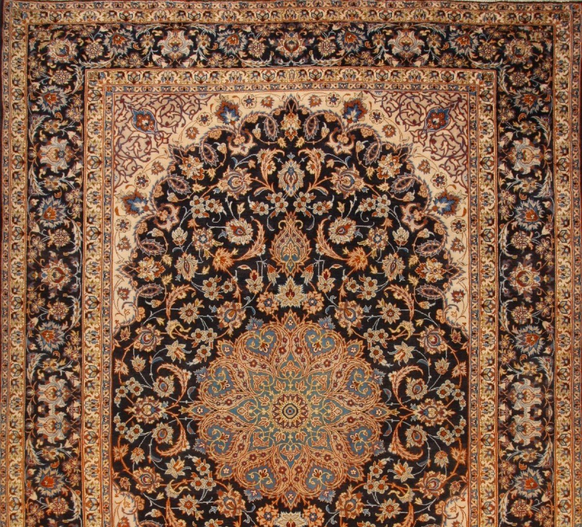 New 415x300 Cm Original Isfahan Hand-knotted Persian Carpet Esfahan-photo-2