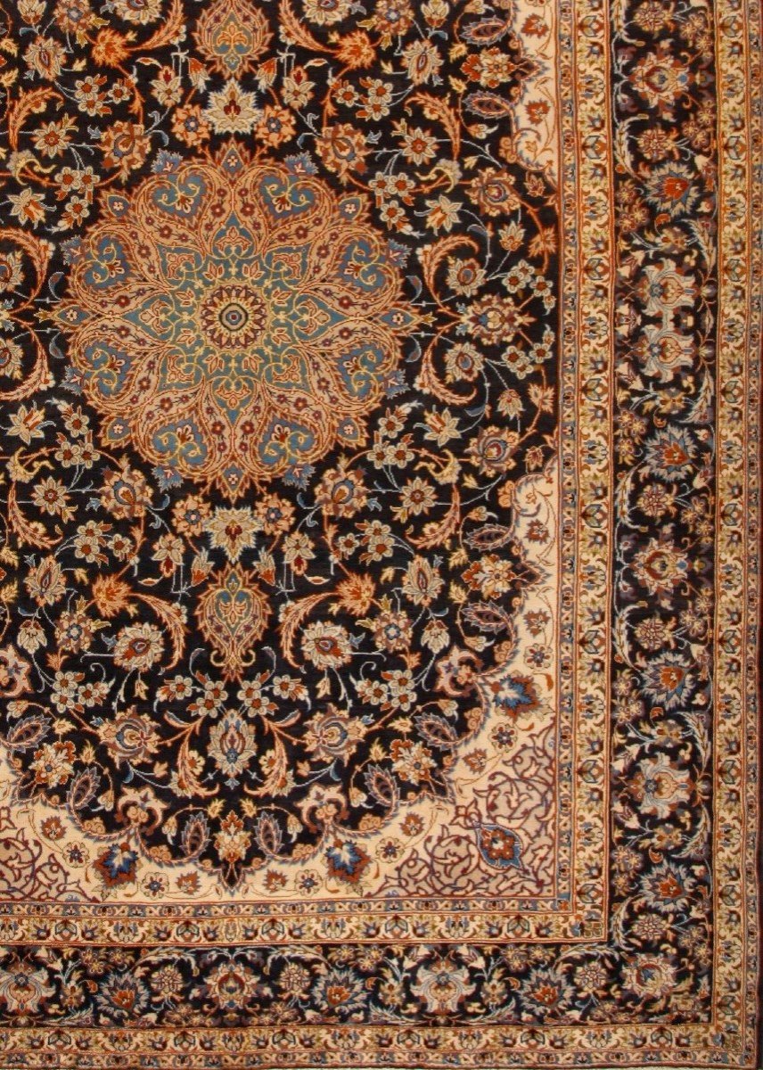 New 415x300 Cm Original Isfahan Hand-knotted Persian Carpet Esfahan-photo-3