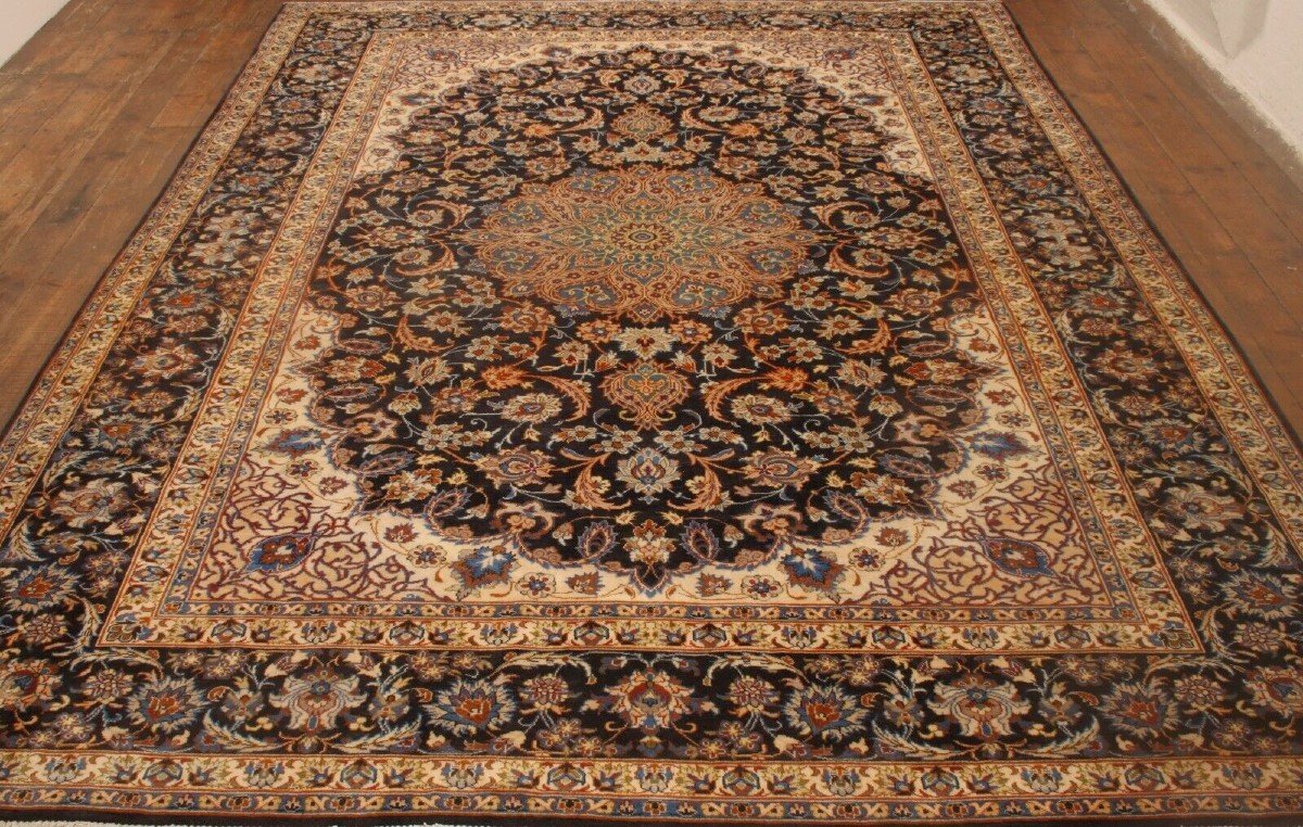 New 415x300 Cm Original Isfahan Hand-knotted Persian Carpet Esfahan-photo-2