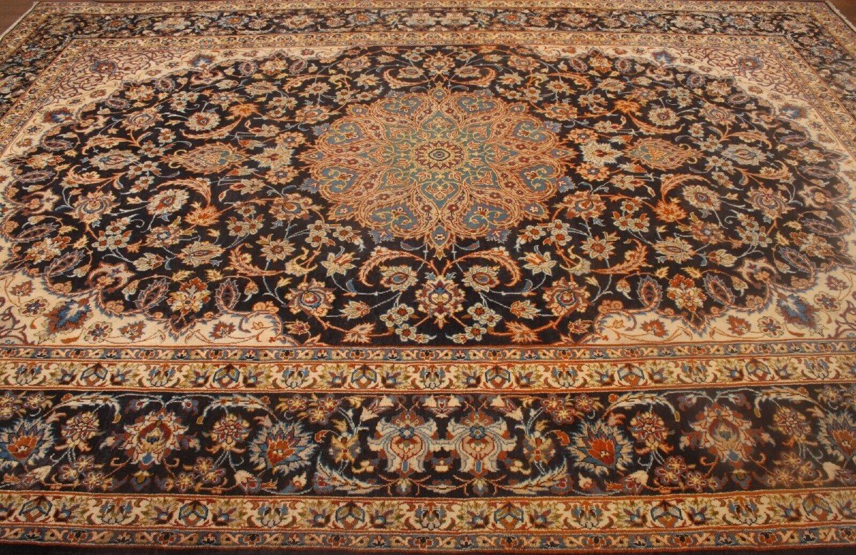 New 415x300 Cm Original Isfahan Hand-knotted Persian Carpet Esfahan-photo-5