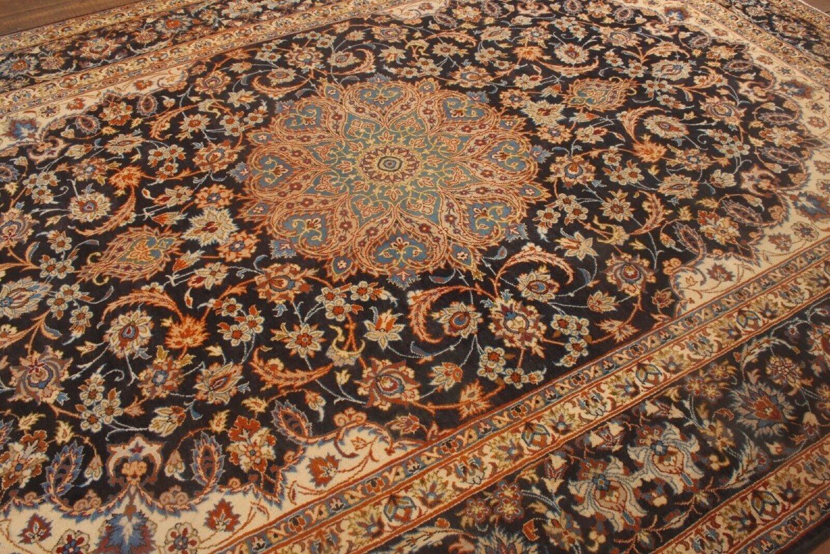 New 415x300 Cm Original Isfahan Hand-knotted Persian Carpet Esfahan-photo-6