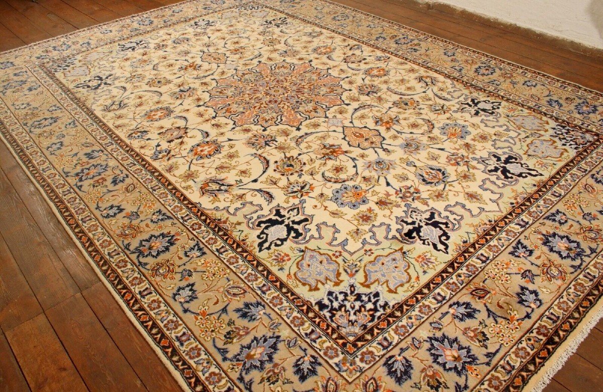 New 390x284 Cm Original Hand-knotted Persian Carpet Isfahan-photo-1