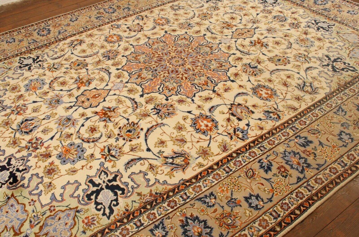 New 390x284 Cm Original Hand-knotted Persian Carpet Isfahan-photo-4