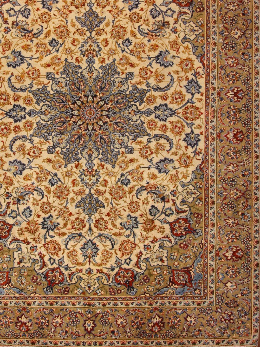 New 396x286 Cm Hand-knotted Persian Carpet Original Isfahan-photo-3