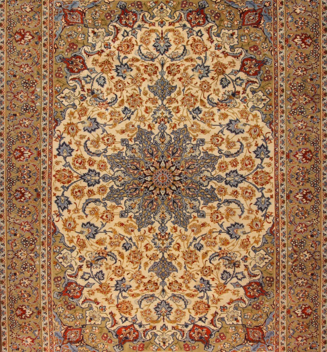 New 396x286 Cm Hand-knotted Persian Carpet Original Isfahan-photo-4