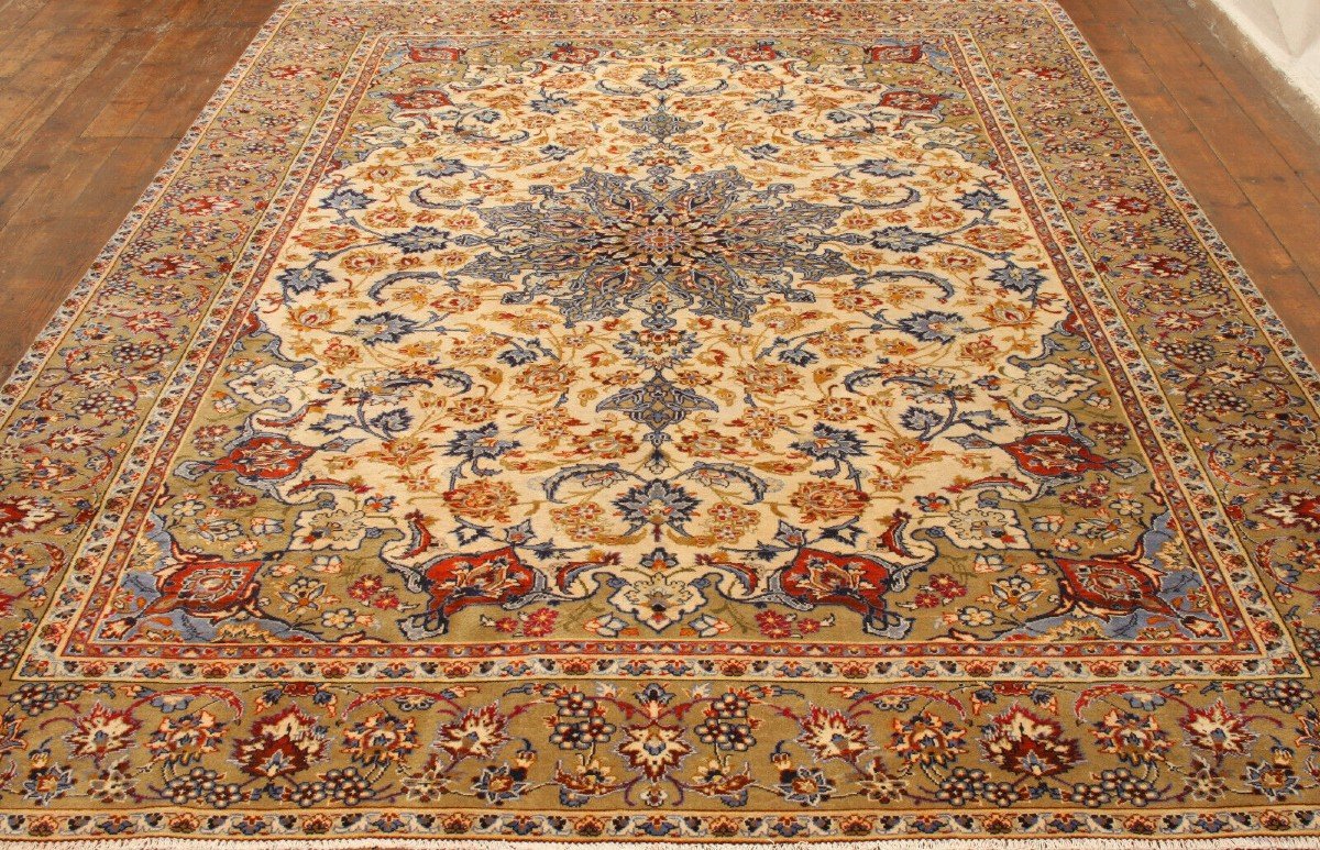 New 396x286 Cm Hand-knotted Persian Carpet Original Isfahan-photo-1