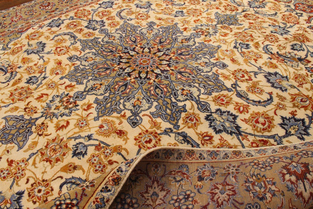 New 396x286 Cm Hand-knotted Persian Carpet Original Isfahan-photo-2