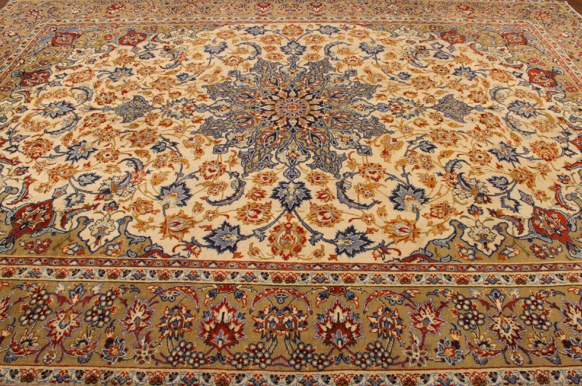 New 396x286 Cm Hand-knotted Persian Carpet Original Isfahan-photo-3