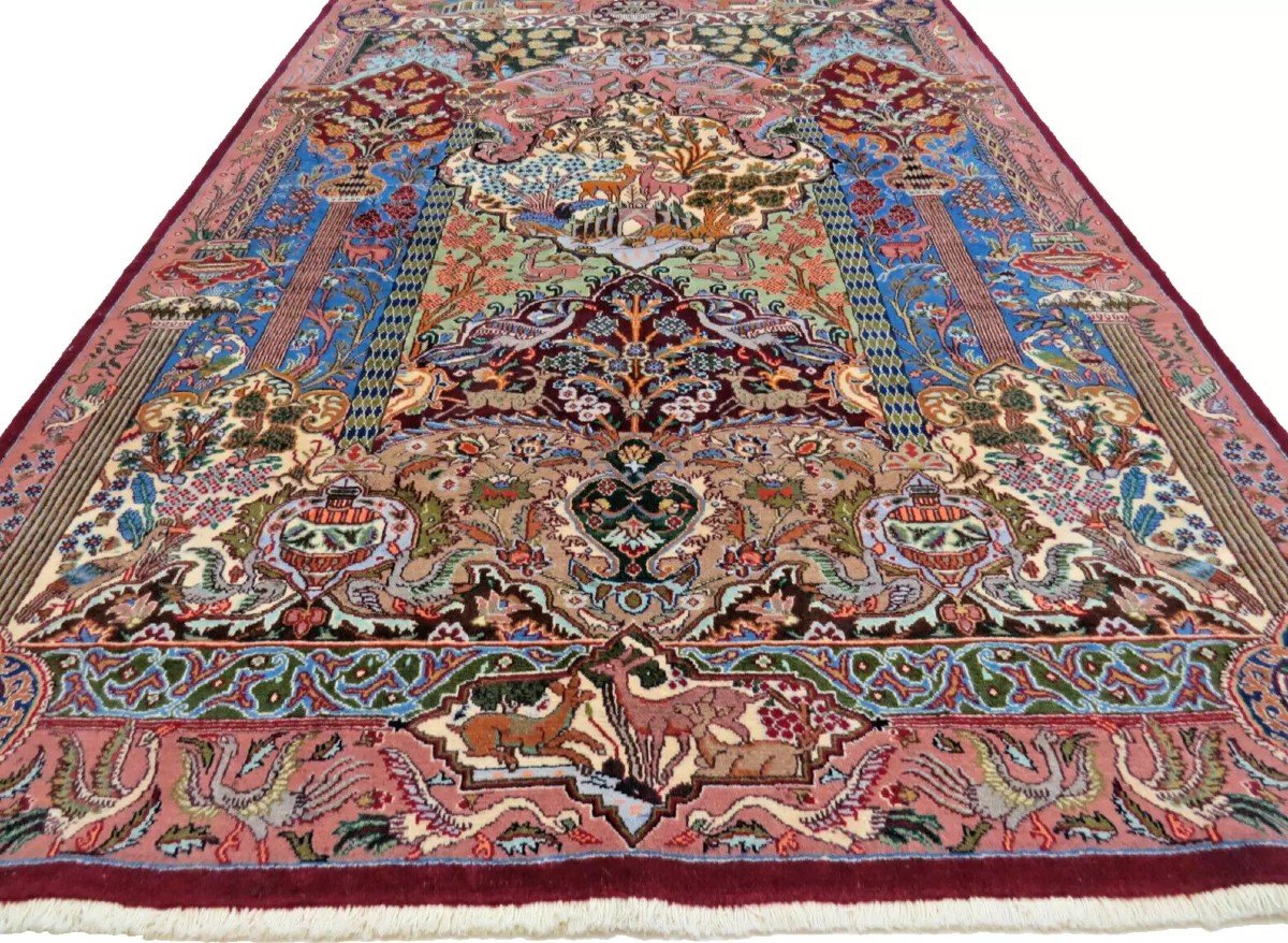 New 295x200 Cm Hand-knotted Kashmar Persian Carpet-photo-3