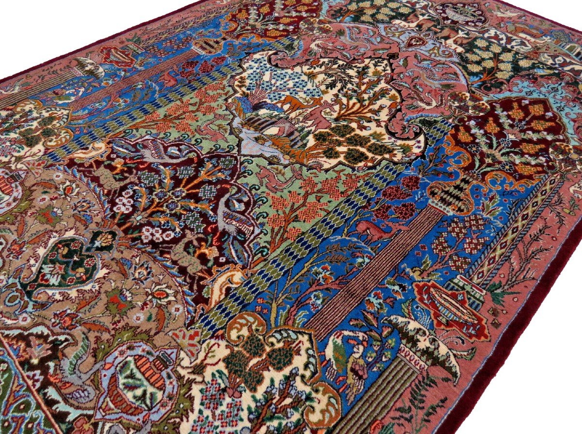 New 295x200 Cm Hand-knotted Kashmar Persian Carpet-photo-5