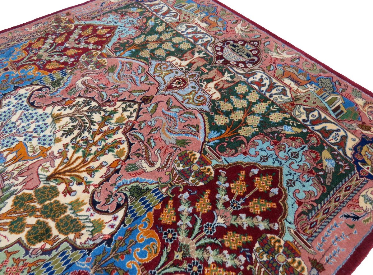 New 295x200 Cm Hand-knotted Kashmar Persian Carpet-photo-6