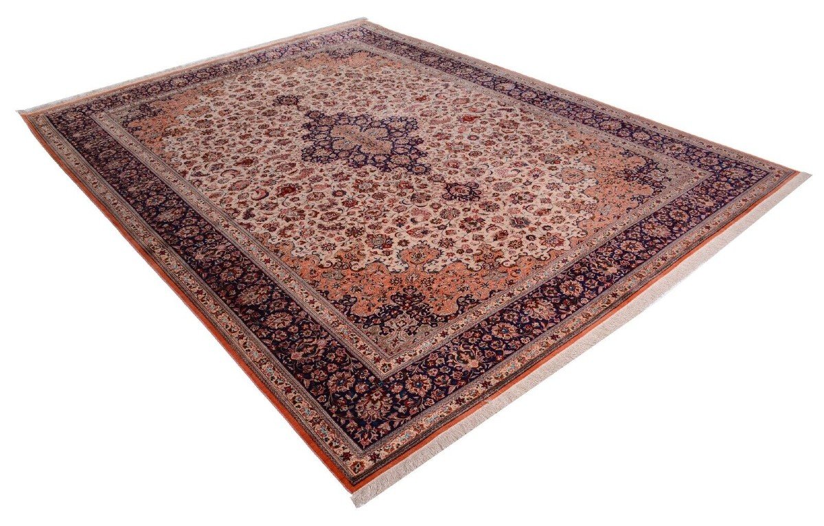 Unique New 396×296 Cm Genuine Ghom Iran 100% Silk Persian Carpet 900k Knots/m²-photo-3