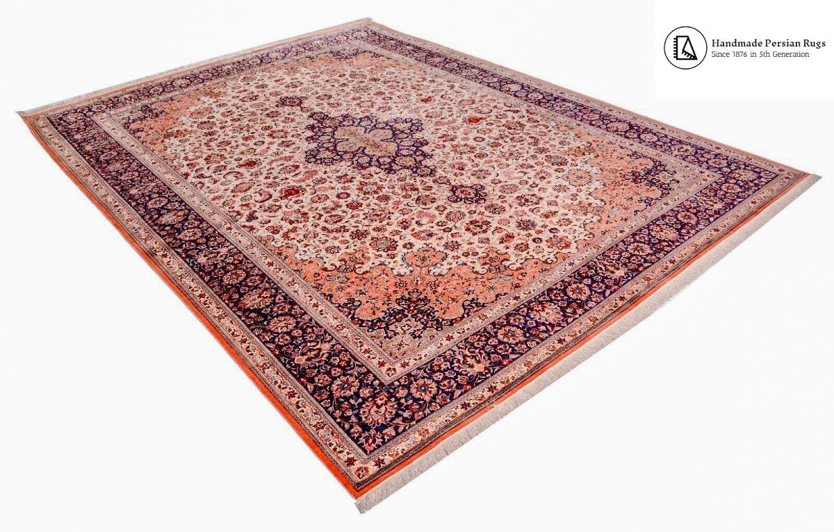 Unique New 396×296 Cm Genuine Ghom Iran 100% Silk Persian Carpet 900k Knots/m²-photo-4