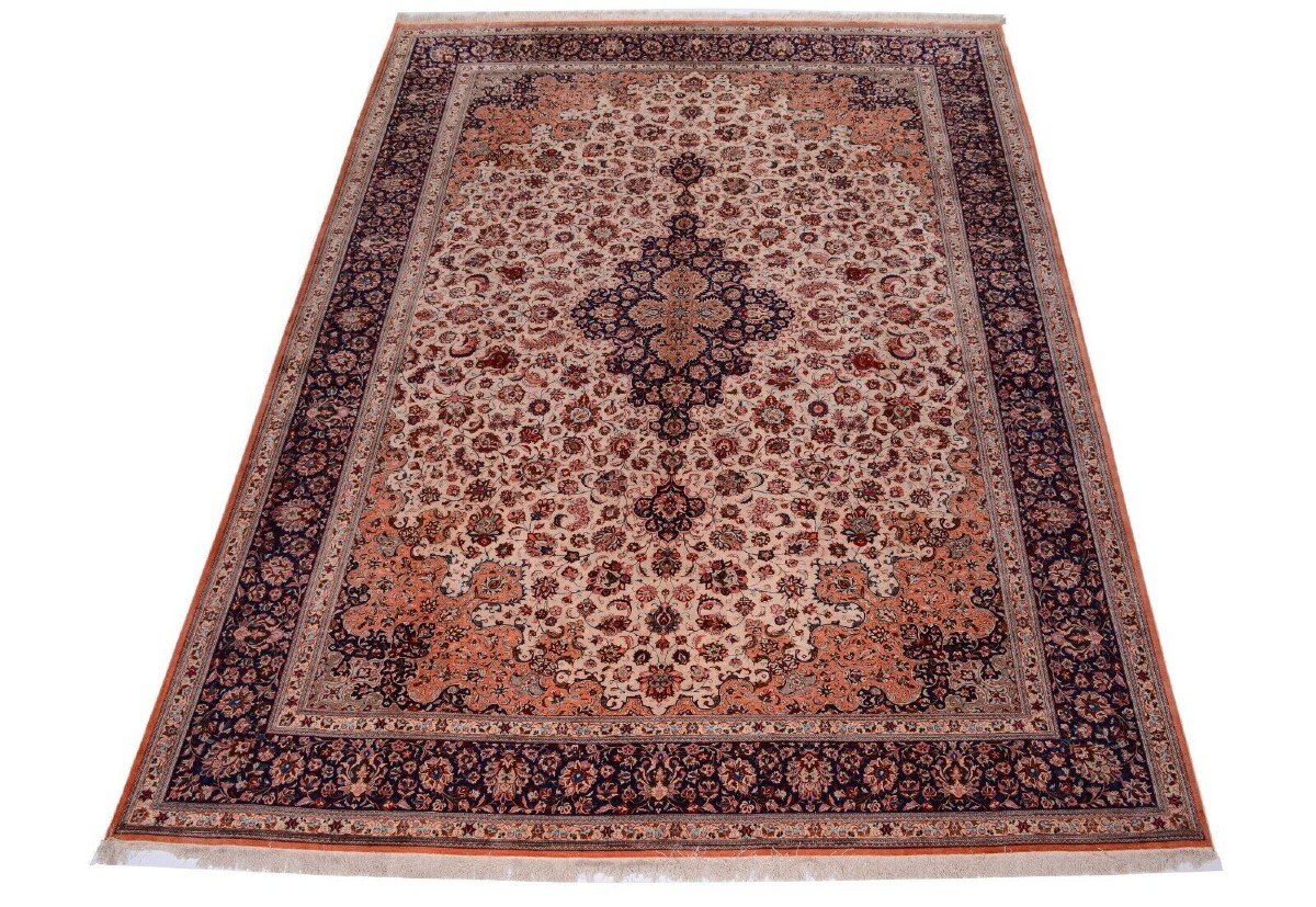 Unique New 396×296 Cm Genuine Ghom Iran 100% Silk Persian Carpet 900k Knots/m²