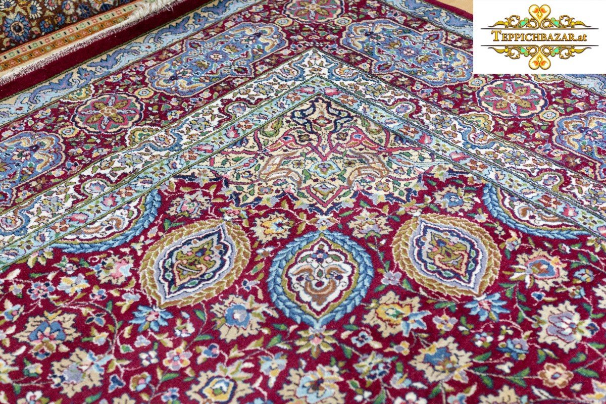 Tapis Persan Toranj Sheikh Safi Ardabil Fait Main 370x275cm - Unique Semi-antique-photo-5