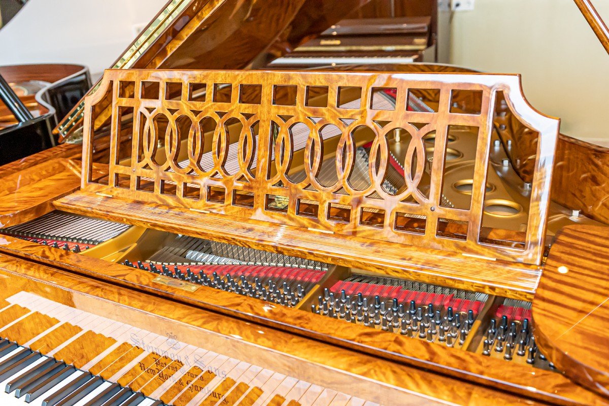 Steinway & Sons O 180 Cm Birch Veneer Grand Piano 1911-photo-3