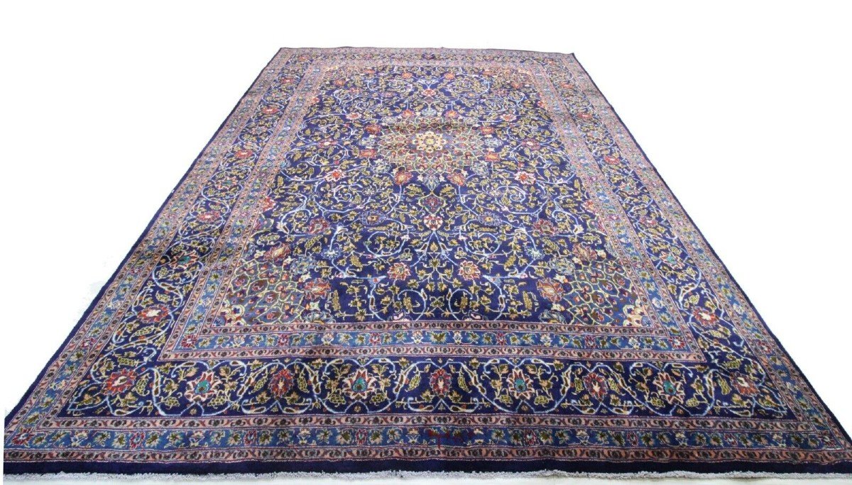 Top 378x293cm Tapis Persan Original Fait Main Kashmar -photo-3