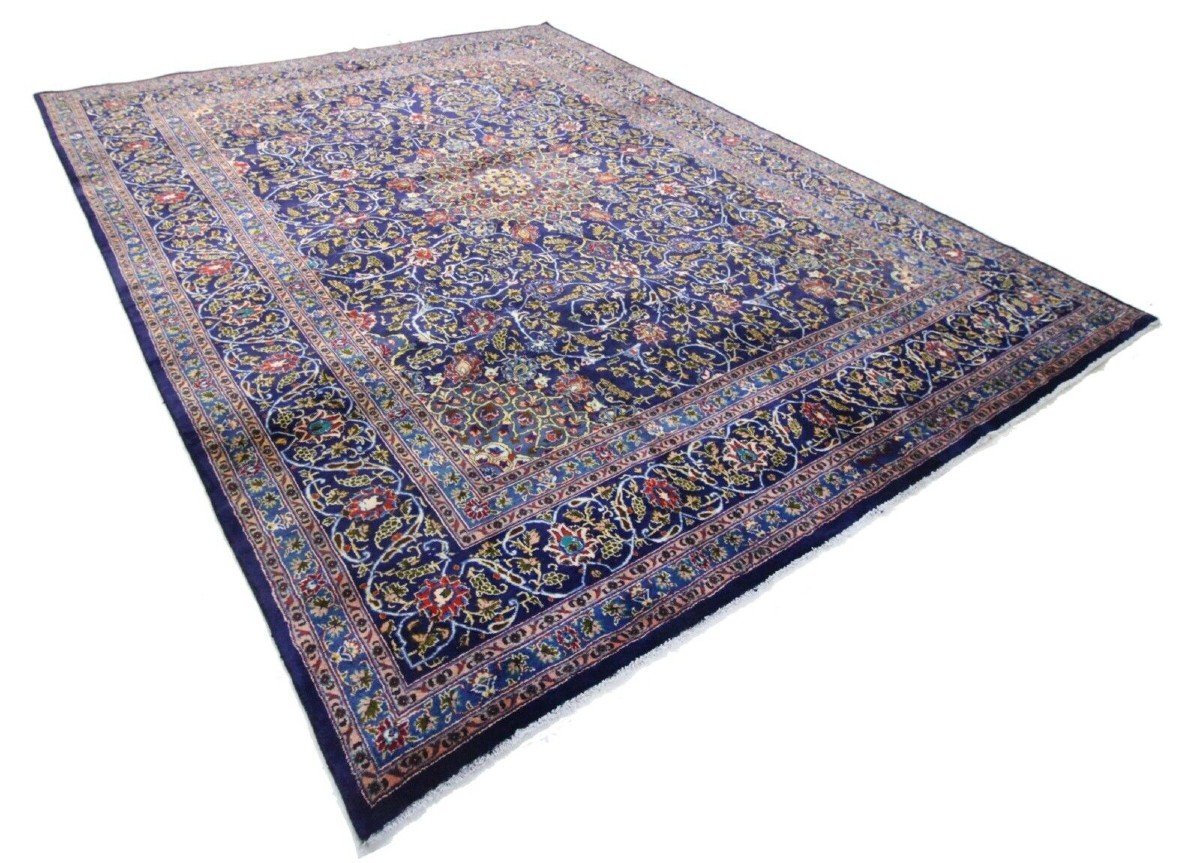 Top 378x293cm Tapis Persan Original Fait Main Kashmar -photo-4