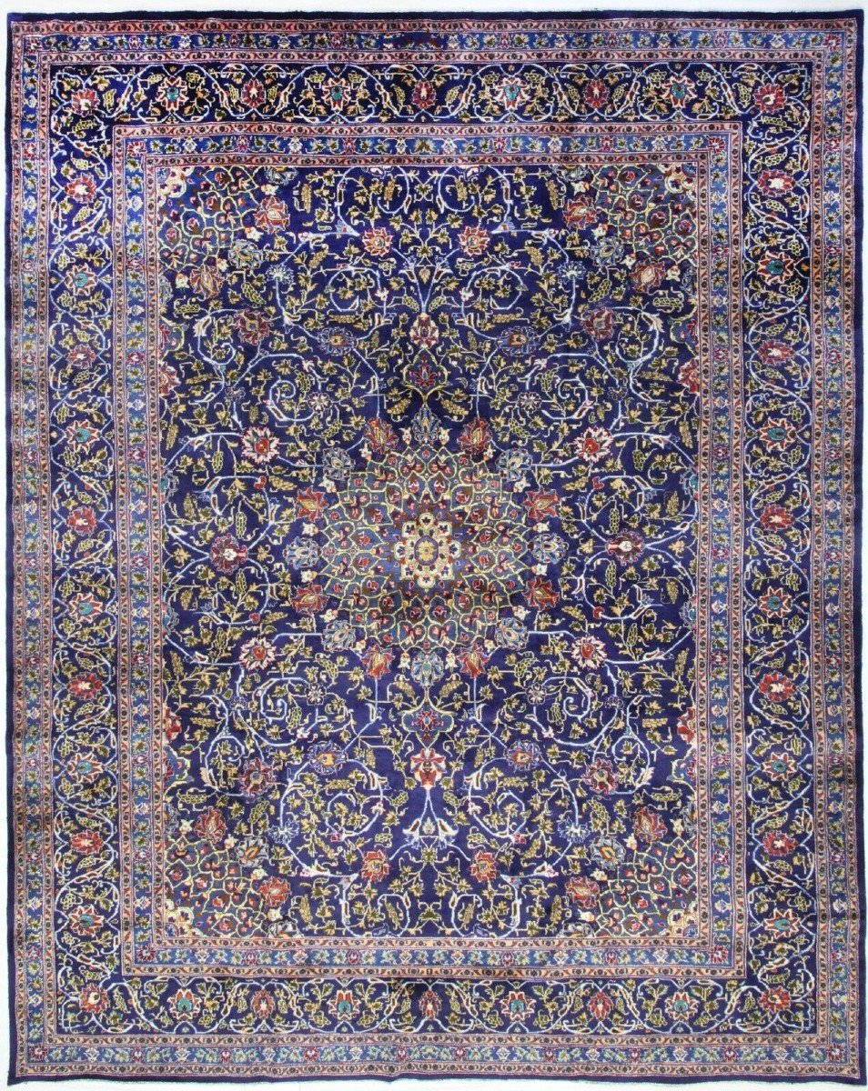 Top 378x293cm Tapis Persan Original Fait Main Kashmar 