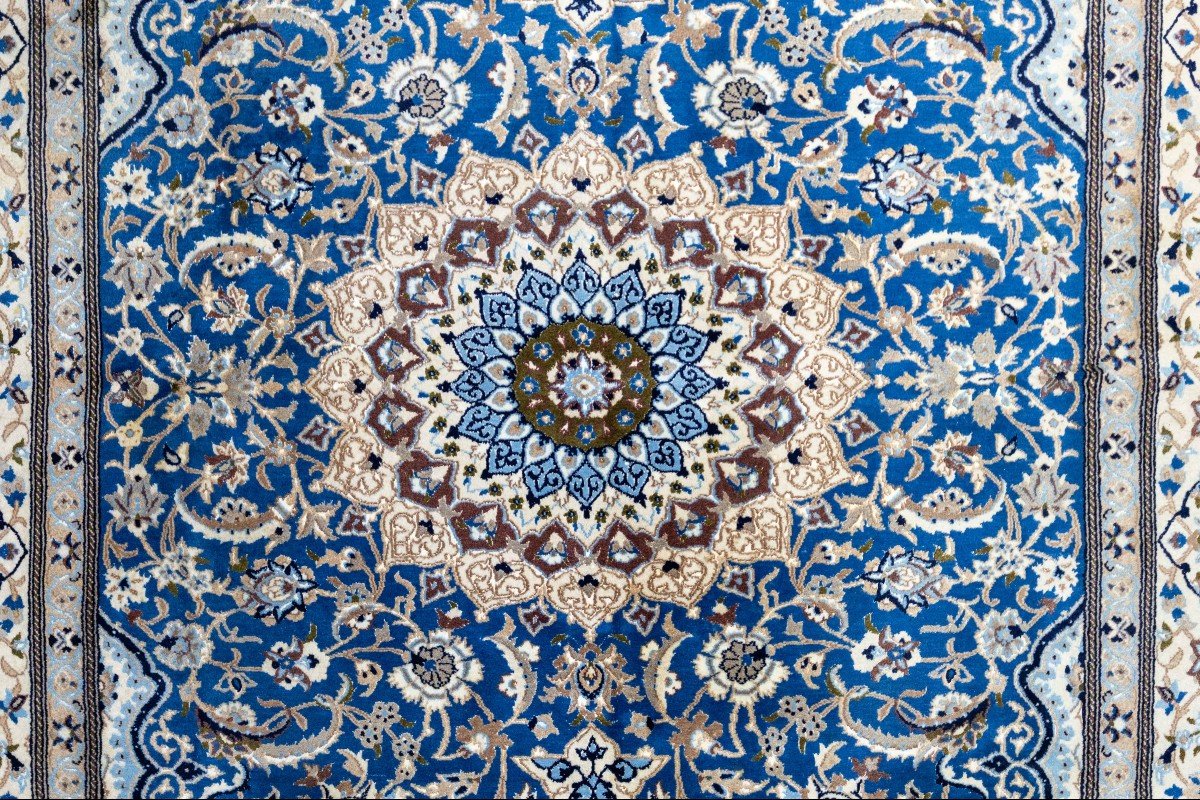 Top 348x250cm Magnificent Nain Persian Carpet 12la Isfahan - Nain Persian Carpet-photo-4