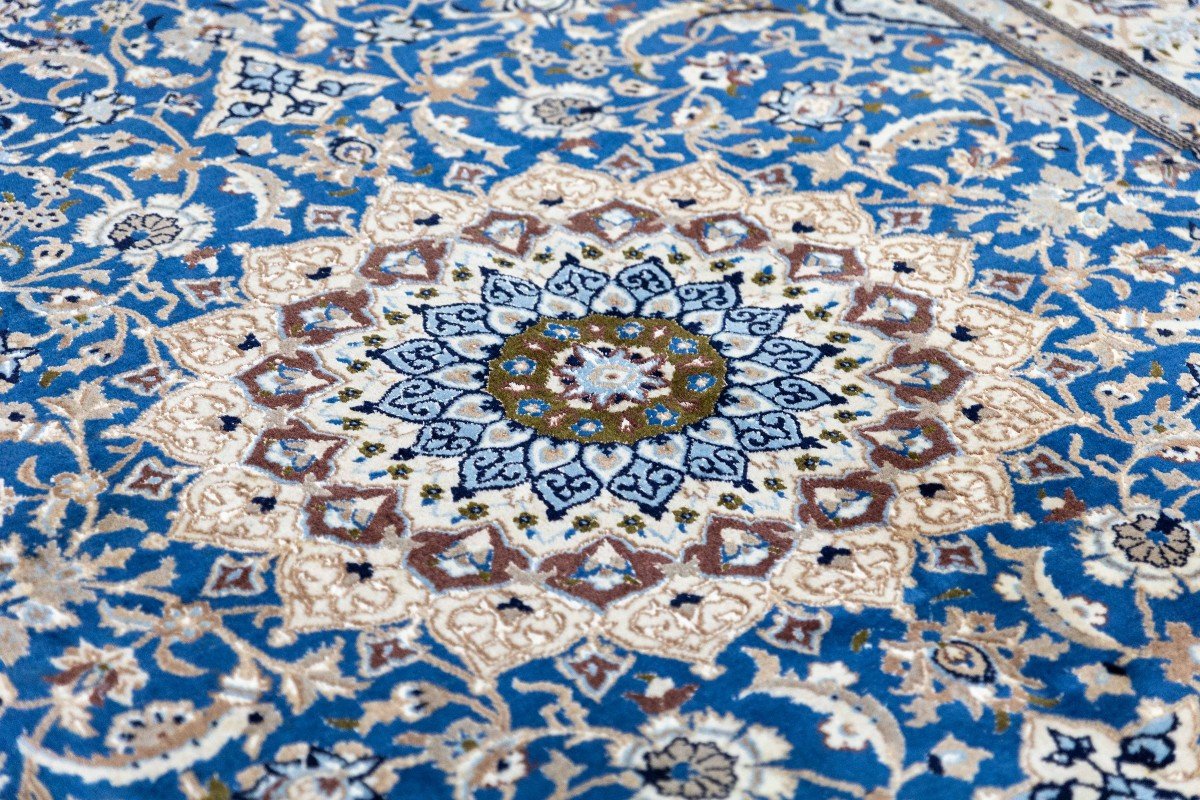 Top 348x250cm Magnificent Nain Persian Carpet 12la Isfahan - Nain Persian Carpet-photo-2