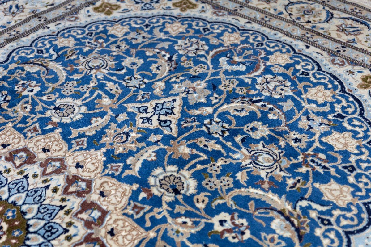 Top 348x250cm Magnificent Nain Persian Carpet 12la Isfahan - Nain Persian Carpet-photo-3